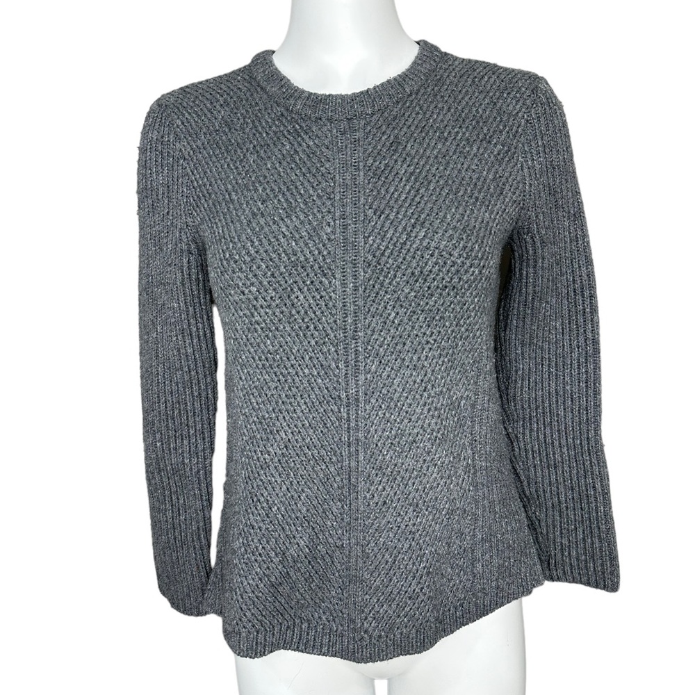 MADEWELL Gray Cotton Blend Pull Over Sweater M Crew Neck